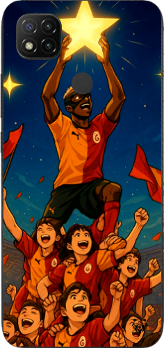 Galatasaray Şampiyonluk Yıldızı Anime Tasarım Şeffaf Telefon Kılıfı