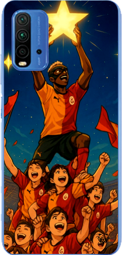Galatasaray Şampiyonluk Yıldızı Anime Tasarım Şeffaf Telefon Kılıfı