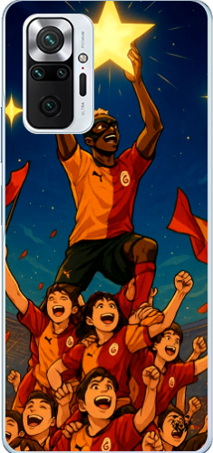Galatasaray Şampiyonluk Yıldızı Anime Tasarım Şeffaf Telefon Kılıfı