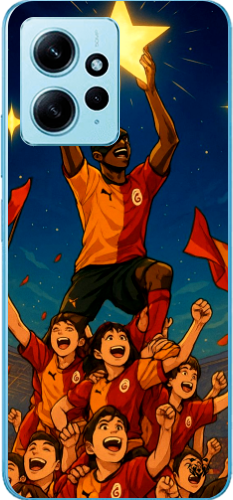 Galatasaray Şampiyonluk Yıldızı Anime Tasarım Şeffaf Telefon Kılıfı