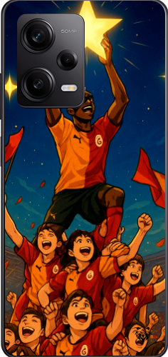 Galatasaray Şampiyonluk Yıldızı Anime Tasarım Şeffaf Telefon Kılıfı