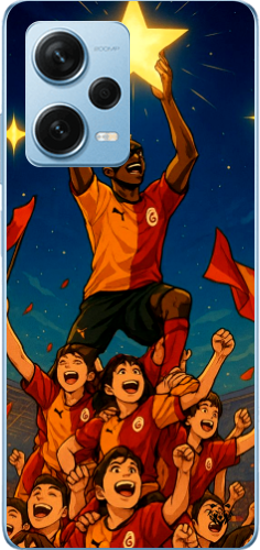Galatasaray Şampiyonluk Yıldızı Anime Tasarım Şeffaf Telefon Kılıfı